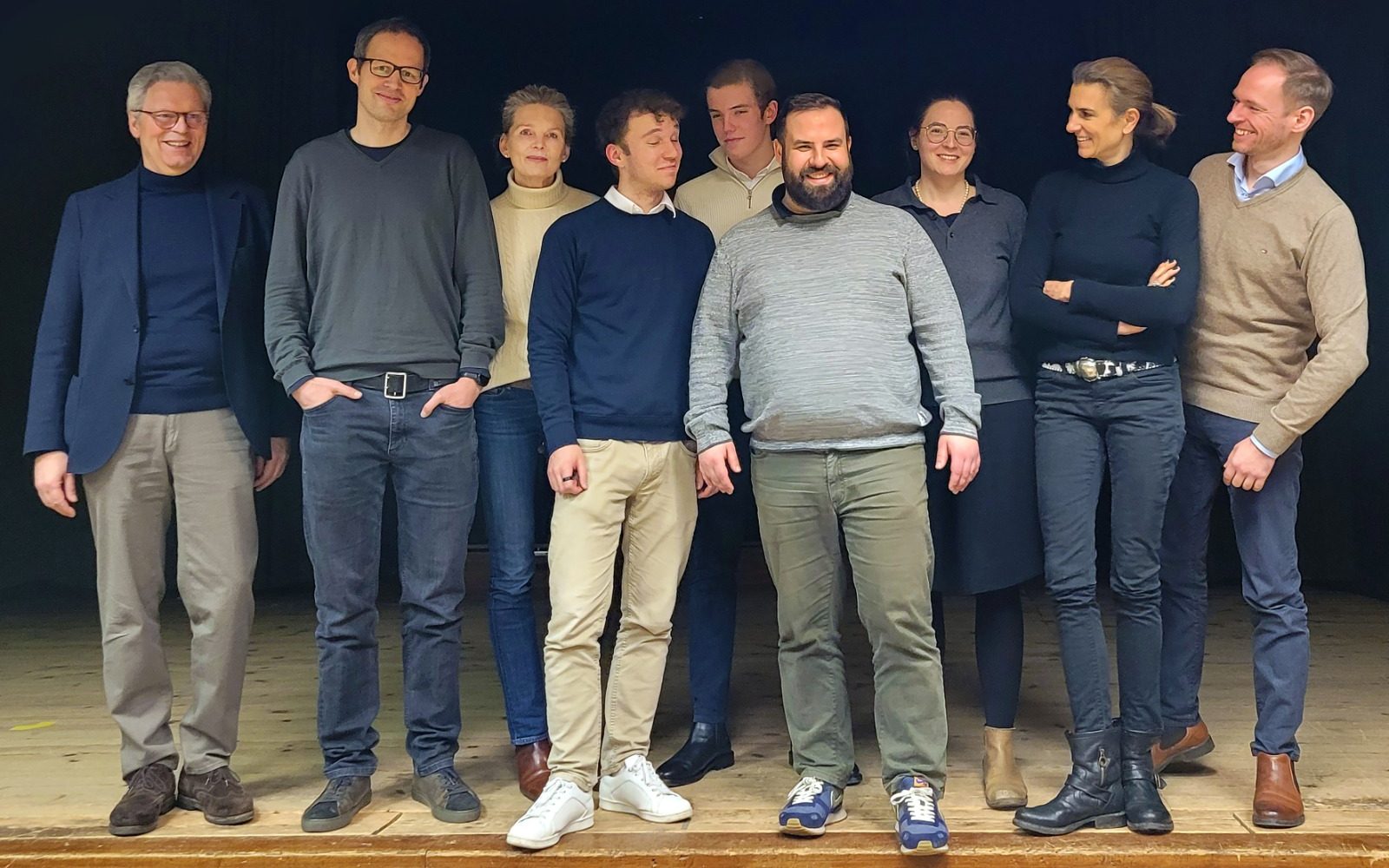 Der neue Vorstand v.l.n.r.: Claus Krumrei, Joachim Tillessen, Christiane Thörl, Bo Müller, Willy Breyer, Dominik Wolz, Dr. Eva Schwaneck, Kristina von Ehren, Olaf Steffen